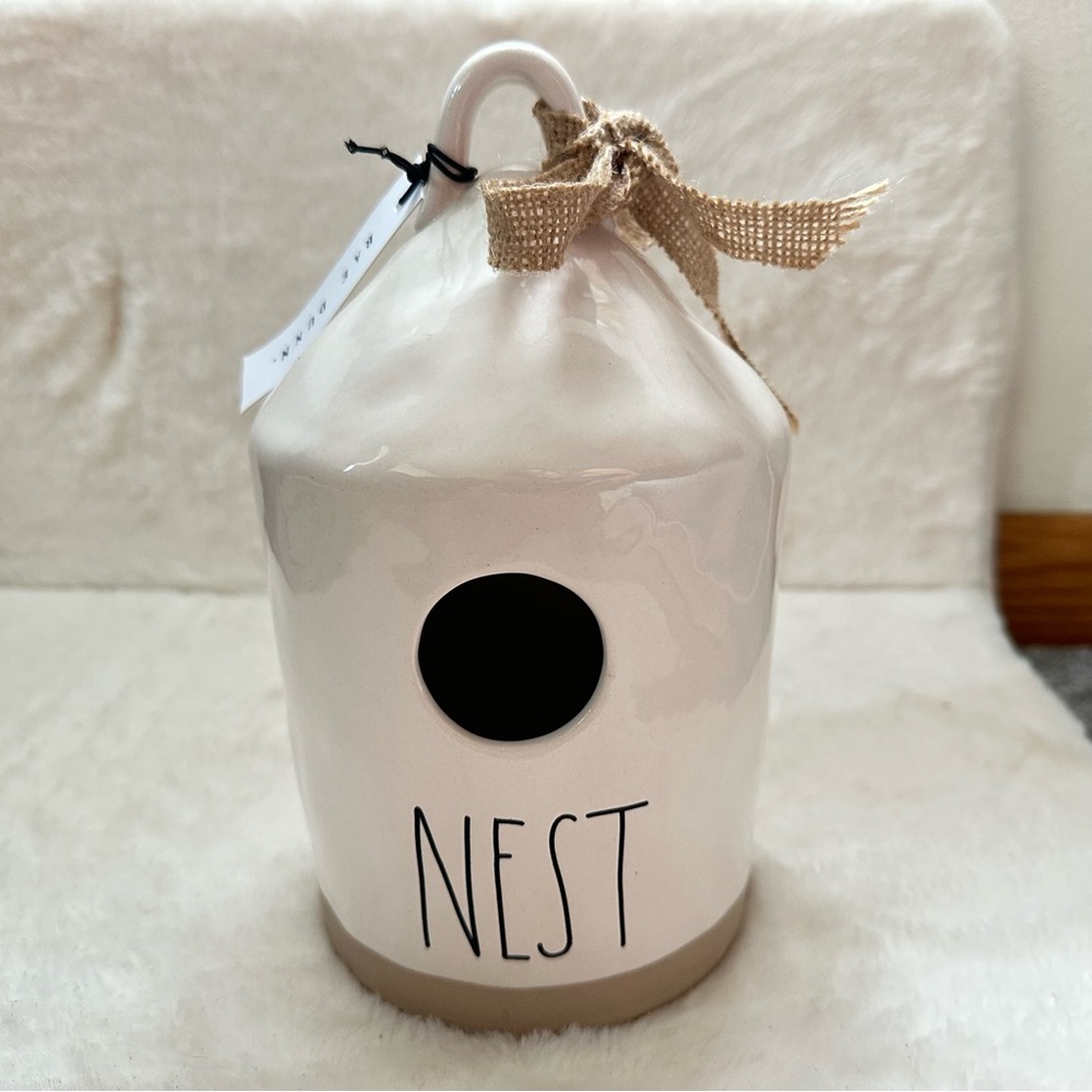 Rae Dunn Ceramic Birdhouse With Bottom Stopper